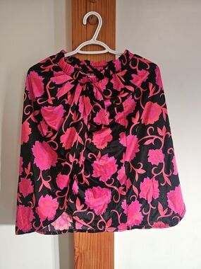 Vintage Hot Pink Floral Skirt - Made in Canada By Jantzen